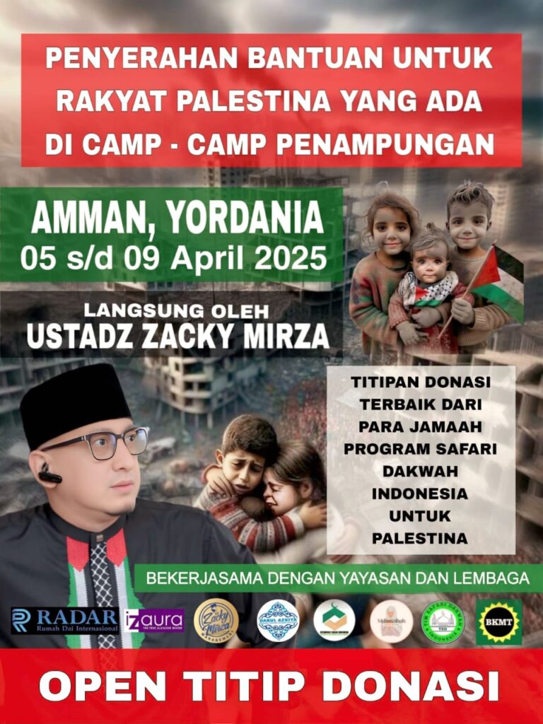 Ustad Zacky Mirza Buka Donasi Untuk Pengungsi Palestina di Yordania